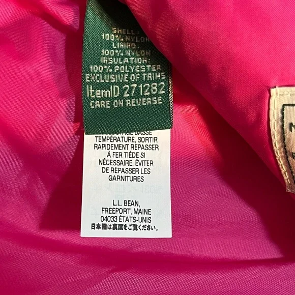 L.L. Bean Ski Snow Pants Bib Girls Youth Size 16 Insulated Pink Reinforced Knees - Picture 13 of 14